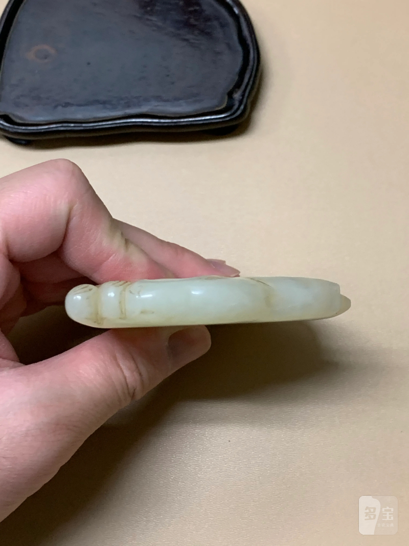 清 白玉兔形文房砚台 - 图7